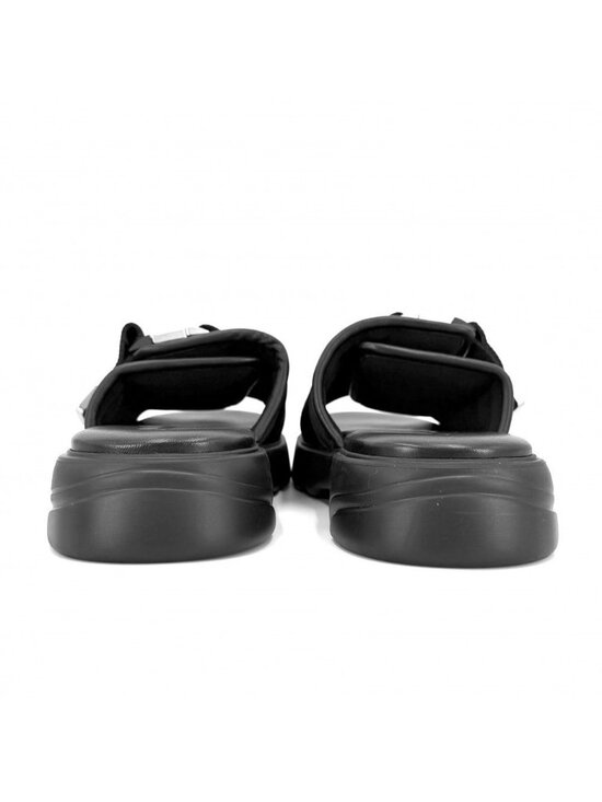 Bottega Veneta Sandals Flash Shoes 43 Rubber Leather Nylon Black Silver main image 6